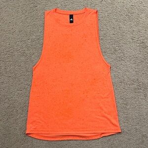 Adidas Women’s Muscle Tank Top Sleeveless Training Tee Orange Size L